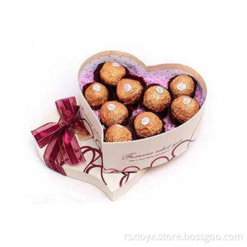 Heart Shape Chocolate Recycled Cardboard Gift Boxes , OEM